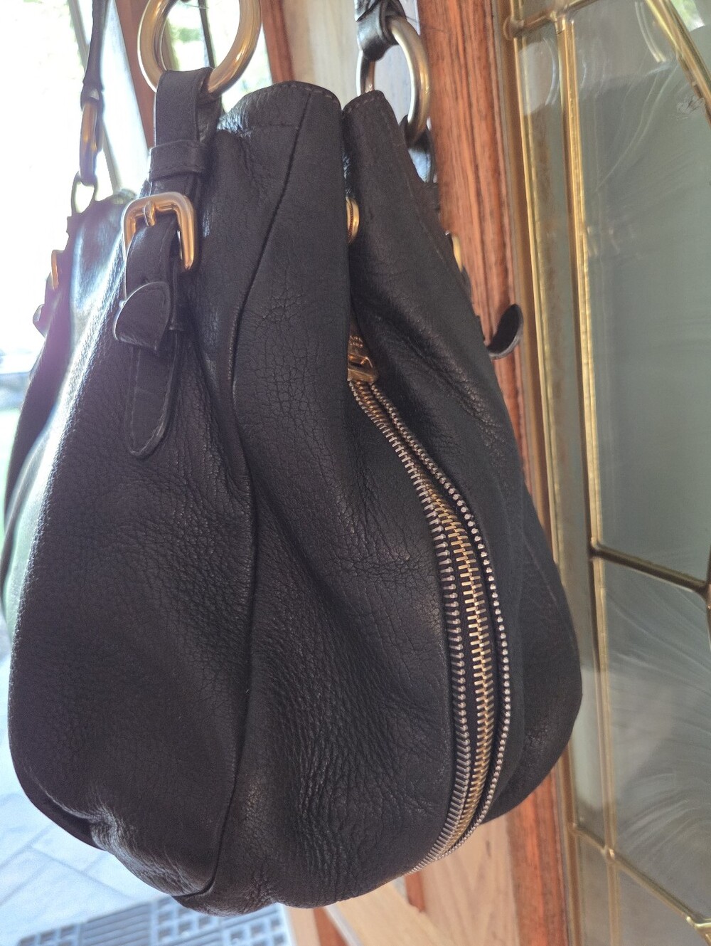 Prada Milano Sacca 2 Manici Cervo Leather Shoulder Bag - Picture 8 of 16